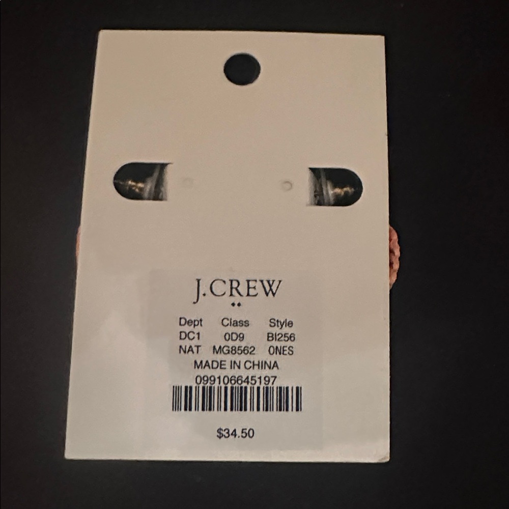 NWT - J. Crew Ombre Rafia Hoop Earrings - Picture 2 of 4